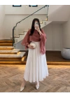 KİREMİT UÇUŞAN PELERİN BLUZ -5026