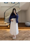 LACİVERT UÇUŞAN PELERİN BLUZ -5026