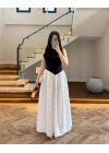 PUANTİYELİ BELDEN OTURAN ELBİSE-8707