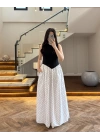 PUANTİYELİ BELDEN OTURAN ELBİSE-8707