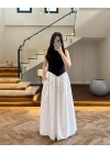 PUANTİYELİ BELDEN OTURAN ELBİSE-8707