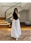 PUANTİYELİ BELDEN OTURAN ELBİSE-8707