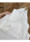 BEYAZ ASİMETRİK BLUZ PANTOLON TAKIM-8784