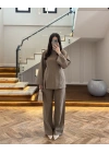 HAKİ KETEN KUMAŞ KUPLU TAKIM-9053