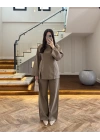 HAKİ KETEN KUMAŞ KUPLU TAKIM-9053