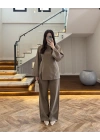 HAKİ KETEN KUMAŞ KUPLU TAKIM-9053