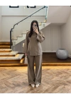 HAKİ KETEN KUMAŞ KUPLU TAKIM-9053