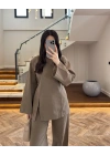 HAKİ KETEN KUMAŞ KUPLU TAKIM-9053