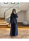 LACİVERT PİLELİ MODAL TAKIM-9093