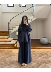 LACİVERT PİLELİ MODAL TAKIM-9093