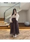 KAHVE PUANTİYELİ PANÇO BLUZ-5074