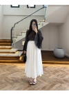 SİYAH BEYAZ PUANTİYELİ PANÇO BLUZ-5074
