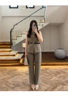 HAKİ YELEK İSPNYL PAÇA PANTOLON TAKIM- 8891