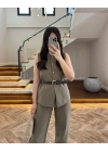HAKİ YELEK İSPNYL PAÇA PANTOLON TAKIM- 8891