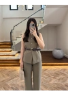 HAKİ YELEK İSPNYL PAÇA PANTOLON TAKIM- 8891