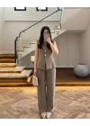 HAKİ ÇİFT DÜĞME TAKIM -9101