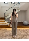 HAKİ ÇİFT DÜĞME TAKIM -9101