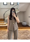 HAKİ ÇİFT DÜĞME TAKIM -9101