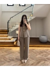 HAKİ ÇİFT DÜĞME TAKIM -9101