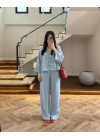 BUZ MAVİ YIKAMALI TENSEL TAKIM -37341