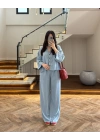 BUZ MAVİ YIKAMALI TENSEL TAKIM -37341