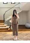HAKİ VOLANLI YELEKLİ TAKIM-8906