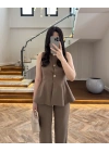 HAKİ VOLANLI YELEKLİ TAKIM-8906