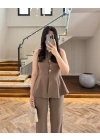 HAKİ VOLANLI YELEKLİ TAKIM-8906