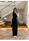 TASARIM BLUZ PANTOLON TAKIM SİYAH-9083