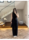 TASARIM BLUZ PANTOLON TAKIM SİYAH-9083