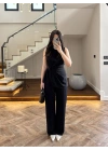 TASARIM BLUZ PANTOLON TAKIM SİYAH-9083