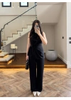 TASARIM BLUZ PANTOLON TAKIM SİYAH-9083