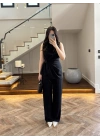 TASARIM BLUZ PANTOLON TAKIM SİYAH-9083