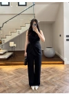 TASARIM BLUZ PANTOLON TAKIM SİYAH-9083