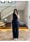 TASARIM BLUZ PANTOLON TAKIM LACİVERT-9083