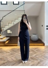 TASARIM BLUZ PANTOLON TAKIM LACİVERT-9083