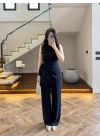TASARIM BLUZ PANTOLON TAKIM LACİVERT-9083