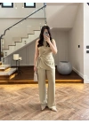 TASARIM BLUZ PANTOLON TAKIM MİNT-9083