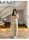 TASARIM BLUZ PANTOLON TAKIM MİNT-9083