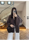 KAHVE ÖNÜ BAĞLAMALI KİMONO -5425