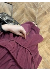 BORDO TENSEL NEVÜRLÜ BLUZ PANTOLON TAKIM-250483