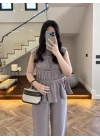 VİZON TENSEL NEVÜRLÜ BLUZ PANTOLON TAKIM-250483