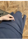 LACİVERT DÜĞÜM DETAY KOLSUZ ELBİSE -2386