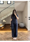 LACİVERT DİK YAKA TASARIM TAKIM-9154