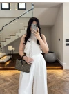 PUANTİYE FULARLI BEYAZ TAKIM-9163