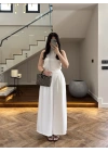 PUANTİYE FULARLI BEYAZ TAKIM-9163