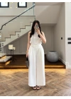 PUANTİYE FULARLI BEYAZ TAKIM-9163