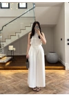 PUANTİYE FULARLI BEYAZ TAKIM-9163