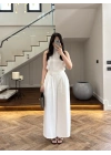 PUANTİYE FULARLI BEYAZ TAKIM-9163