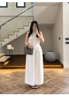PUANTİYE FULARLI BEYAZ TAKIM-9163